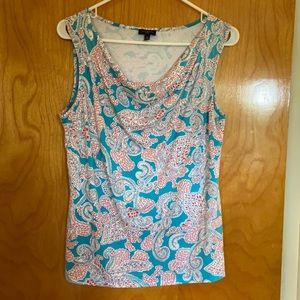 Talbots sleeveless scoop cowl neck top